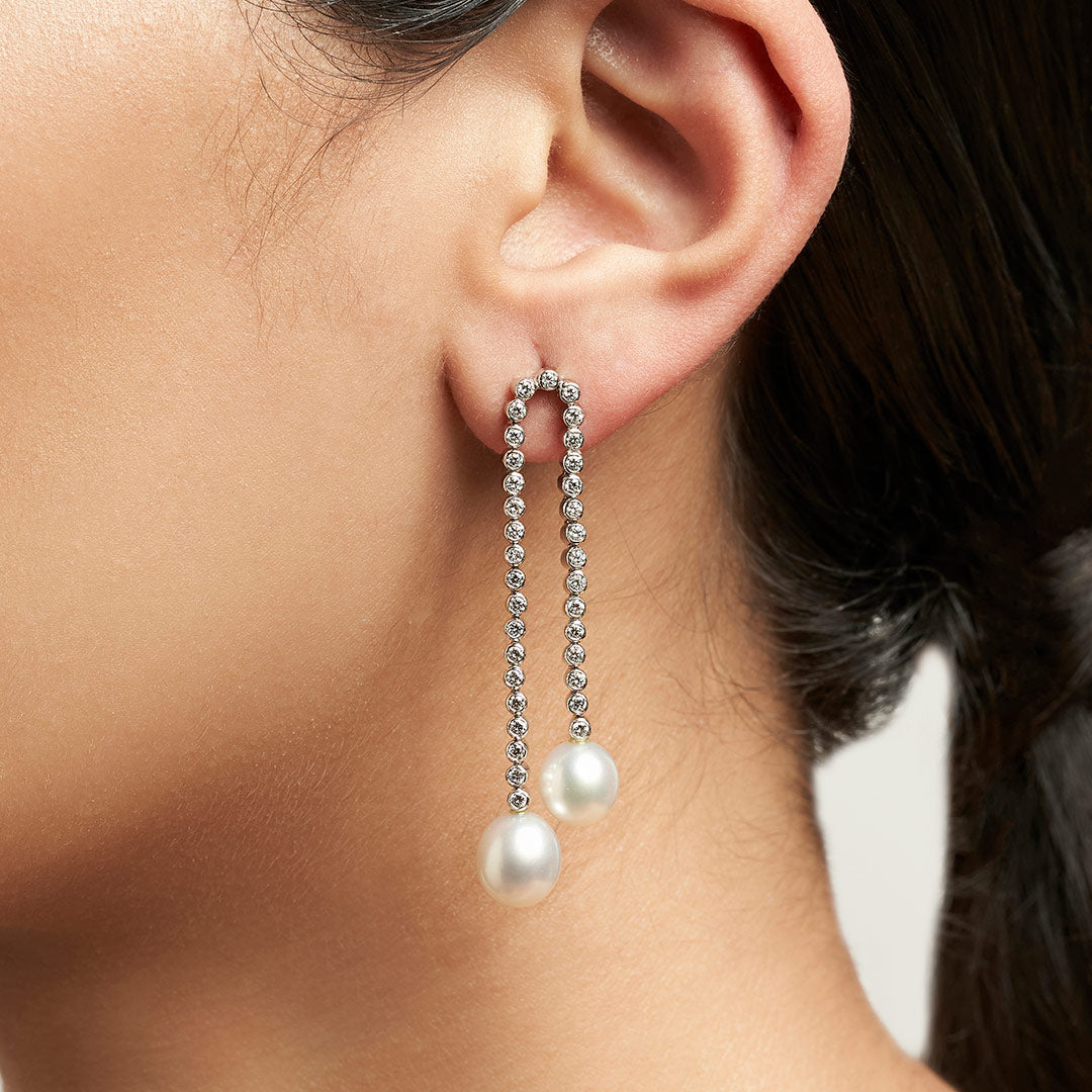 Flipkart.com - Buy DESTINY JEWEL'S New Trendy Exclusive Korean White Pearl  Long Drop Earrings Set For Women & Girls Pearl Alloy Earring Set Online at  Best Prices in India